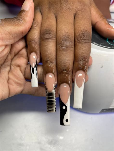 black and silver press on nails|black owned press on nails.